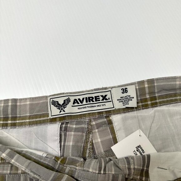 Y2K Avirex Plaid Bermuda Shorts 36 - Picture 6 of 6